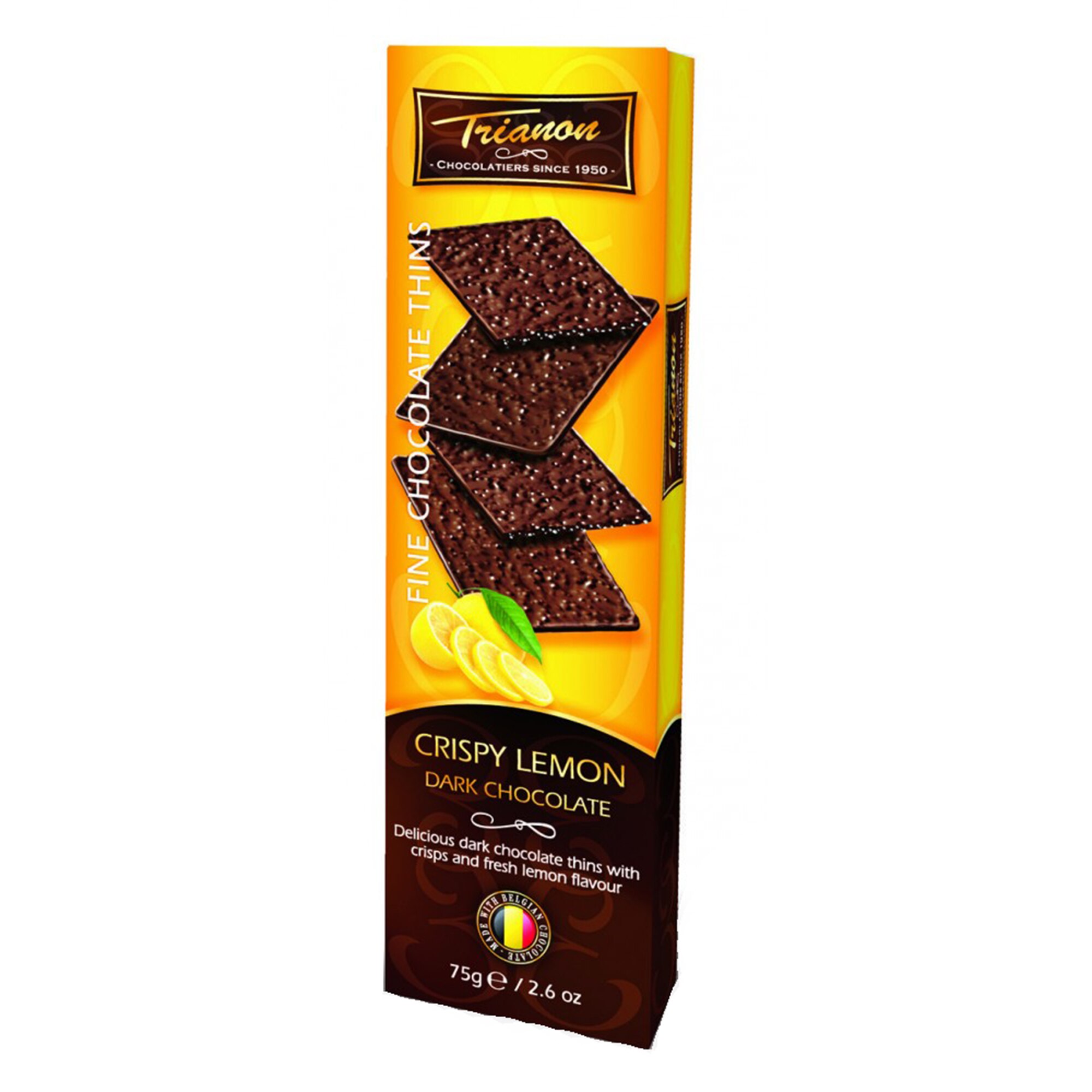 Foita ciocolata neagra crocanta cu lamaie Trianon, 75g