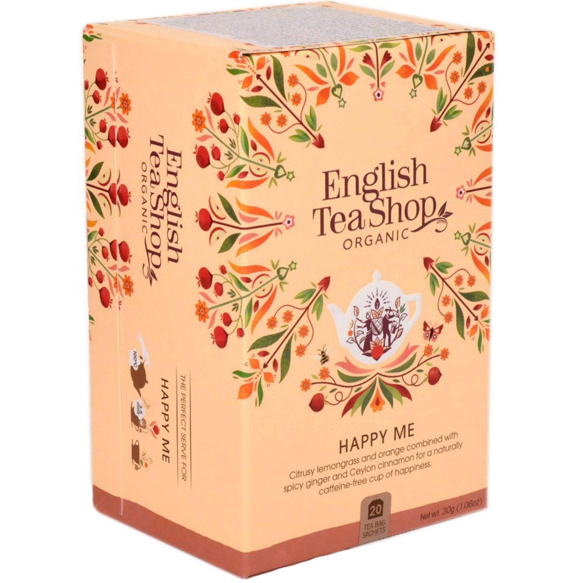 Ceai ECO asiatic ayurvedic English Tea Shop Happy me, 20 pliculete, 30g