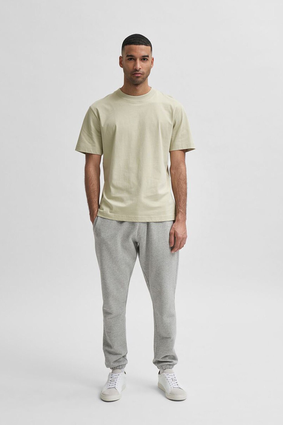 Selected Homme, Tricou relaxed fit de bumbac organic, Kaki