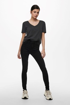 JdY, Tricou cu decolteu in V, Negru stins JdY, Tricou cu decolteu in V, Negru stins