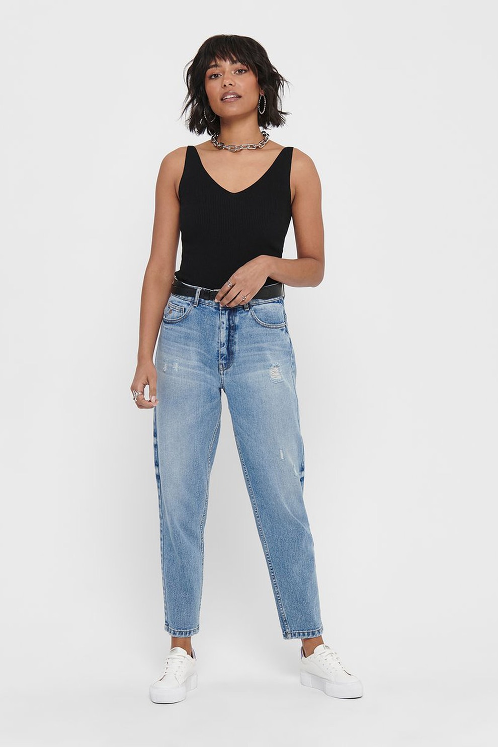 JdY, Top cu decolteu in V, Negru