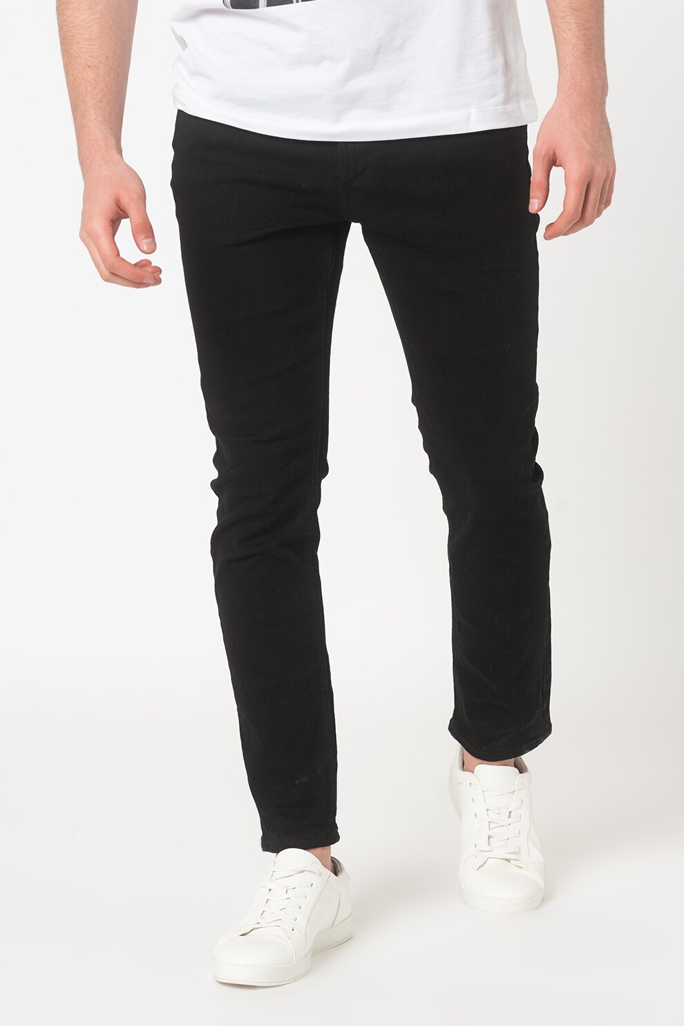 Jack&Jones, Blugi slim fit cu 5 buzunare Glenn 029, Negru, W28-L32