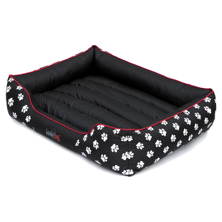 Pat de caini "Prestige" L Negru 65x50x20 cm