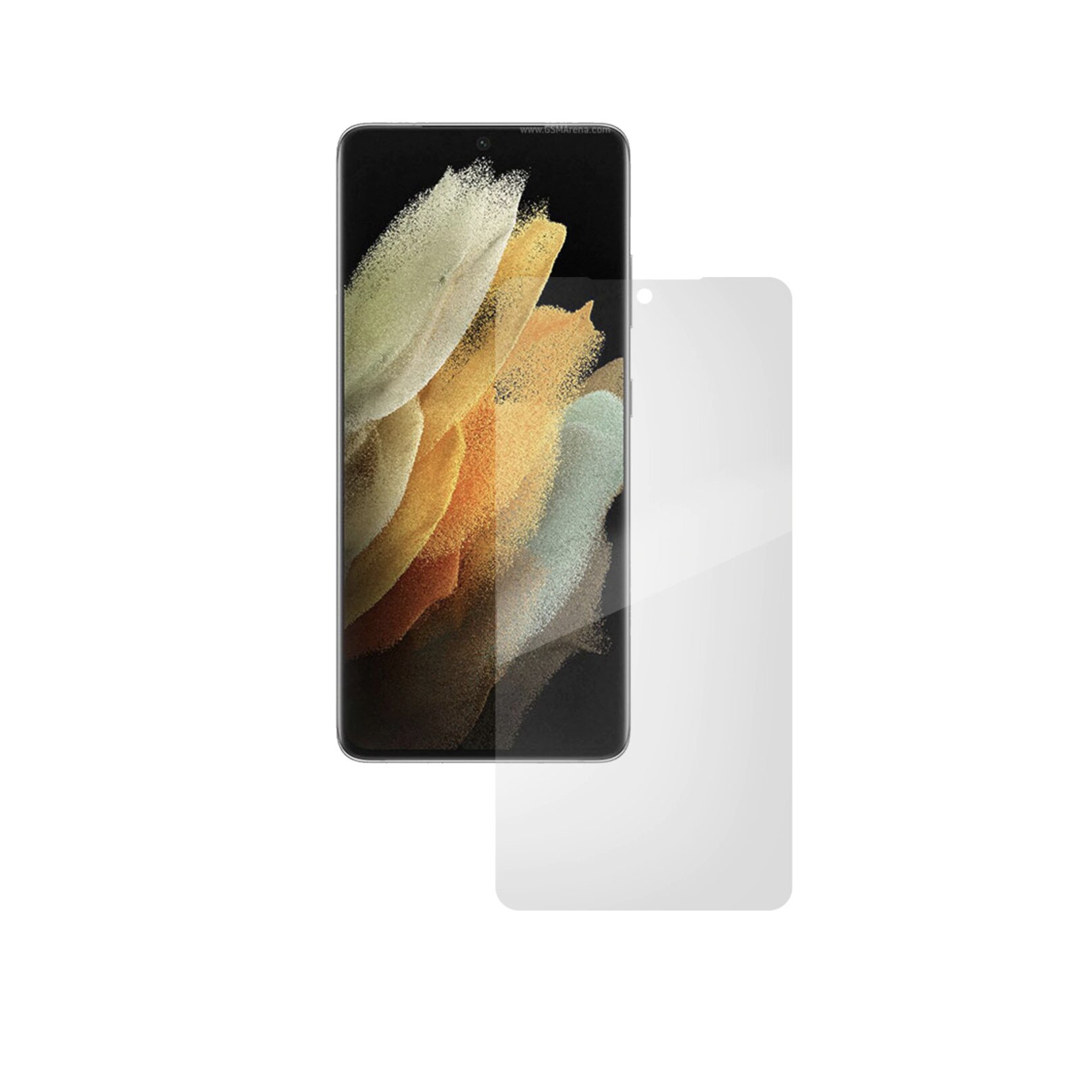 Folie de protectie siliconata, display, Bibilel, compatibila cu Samsung S21 Ultra, Transparenta, BBL2087