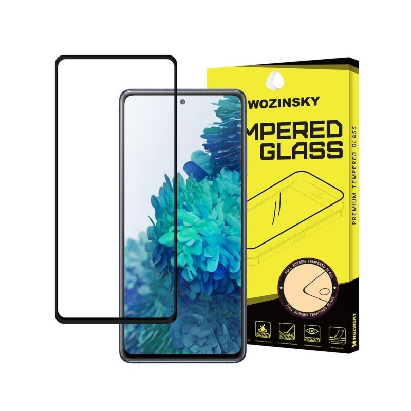 Folie Sticla Full Cover Full Glue Wozinsky Pentru Samsung Galaxy A72, Cu Adeziv Pe Toata Suprafata Foliei Neagra
