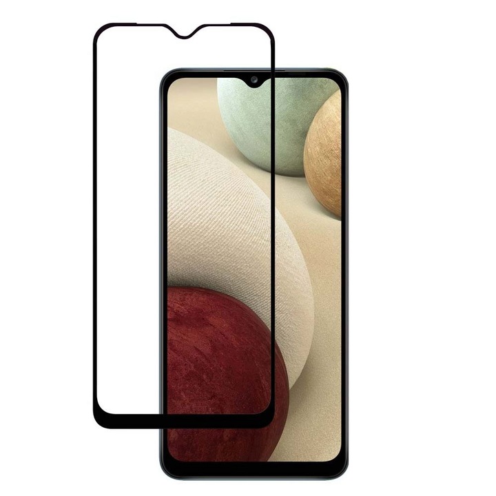 Folie Sticla Wozinsky Super Tough pentru Samsung Galaxy A12/M12, Case Friendly, Negru