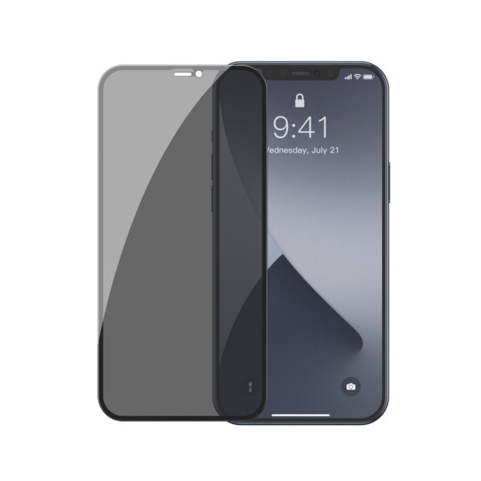 Folie de protectie sticla securizata 9H, display, Bibilel, compatibila cu iPhone 12 Mini, Privacy BBL2048