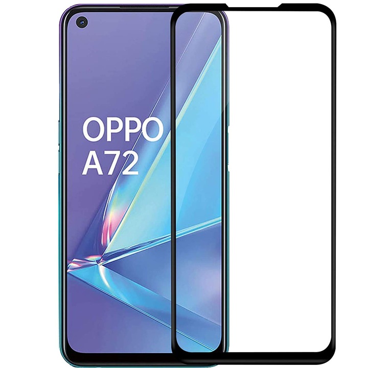 Smart Képernyővédő fólia, Edzett üveg, Oppo A53, teljes előlap, 3D-hez