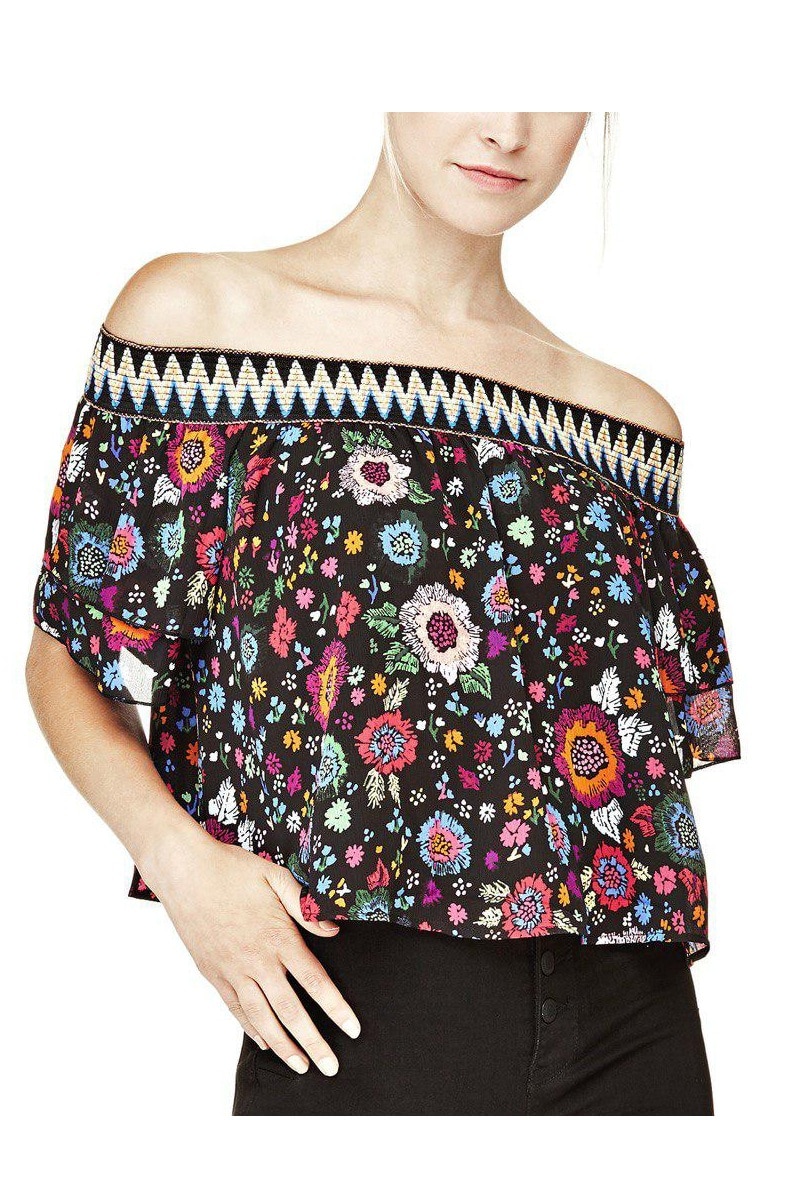 Tricou dama Guess Etnic Top, Multicolor, XS