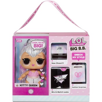 Papusa surpriza LOL Surprise Big B.B. (Big Baby) Kitty Queen – Large Doll, UNbox Fashion,30 cm Papusa surpriza LOL Surprise Big B.B. (Big Baby) Kitty Queen – Large Doll, UNbox Fashion,30 cm