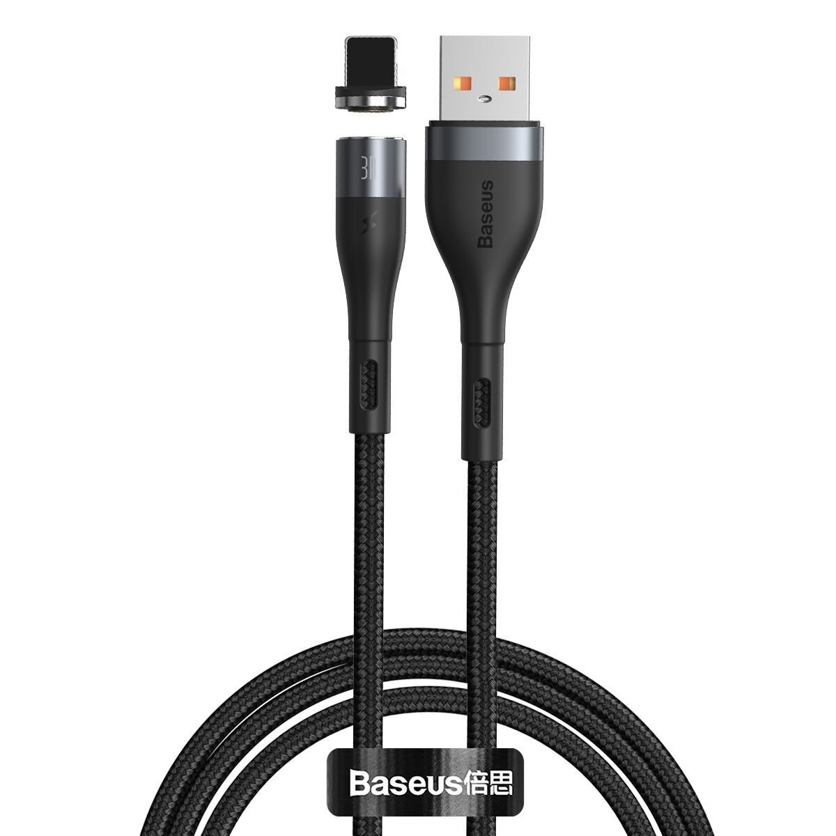 Cablu magnetic Baseus USB la Micro USB 2.1A, 1m, Negru