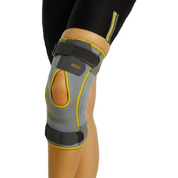 Orteza de genunchi cu atele si suport pentru rotula, Marime XXL, Circumferinta genunchi 44-47 cm, Morsa Cyberg