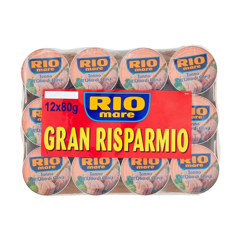 Ton in Ulei de Masline Rio Mare, set 12 x 80g