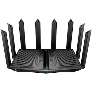 Router Wireless Wi-Fi 6 TP-Link Archer AX90, Gigabit, Tri-Band AX6600, WAN 2.5 Gbps, Beamforming, OFDMA, MU-MIMO, HomeShield, Procesor Quad-Core 1,5 GHz