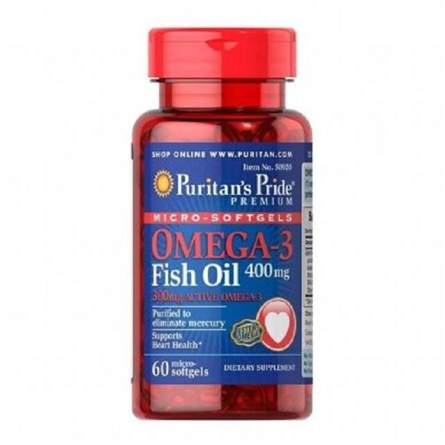 Omega-3 Ulei de peste acoperit 60 capsule x 400 Mg