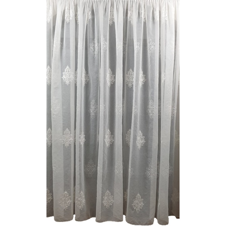 Бродирана завеса слонова кост MASTEL 800x245cm модел B9 изработена с rejance
