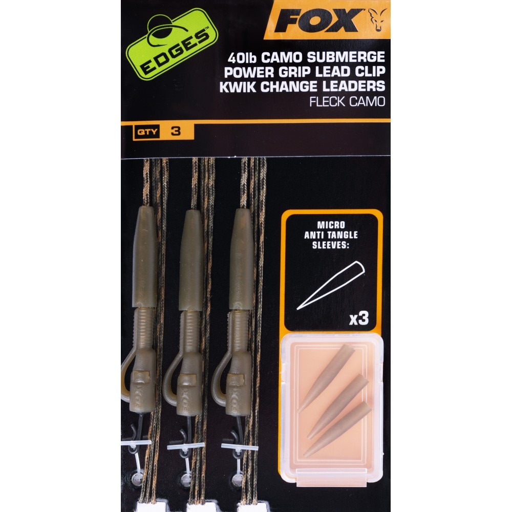 Montura Fox Edges Submerge Camo Leader Lead Clip Kwik Change kit, 40lb