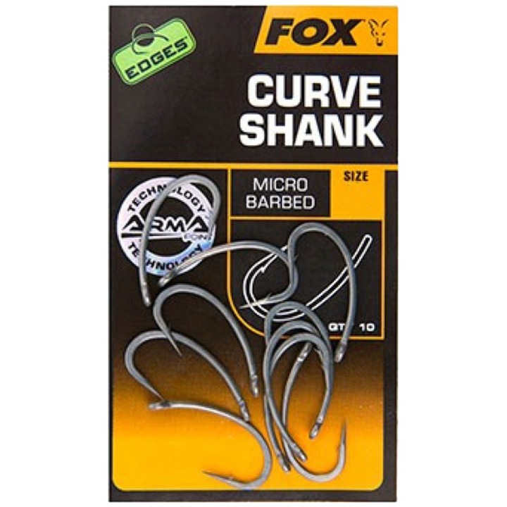 Carlige Fox Edges Armapoint Curve Shank, nr.4, 10buc/plic