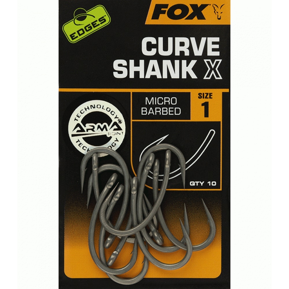 Carlige Fox Edges Curve Shank X, nr.1, 10buc/plic
