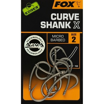 Carlige Fox Edges Curve Shank X, nr.2, 10buc/plic Carlige Fox Edges Curve Shank X, nr.2, 10buc/plic
