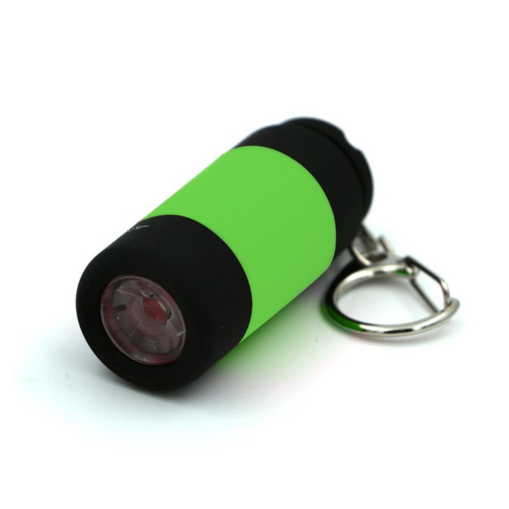 Зелено Mini Torch 30 Акумулаторно LED фенерче, тип ключодържател