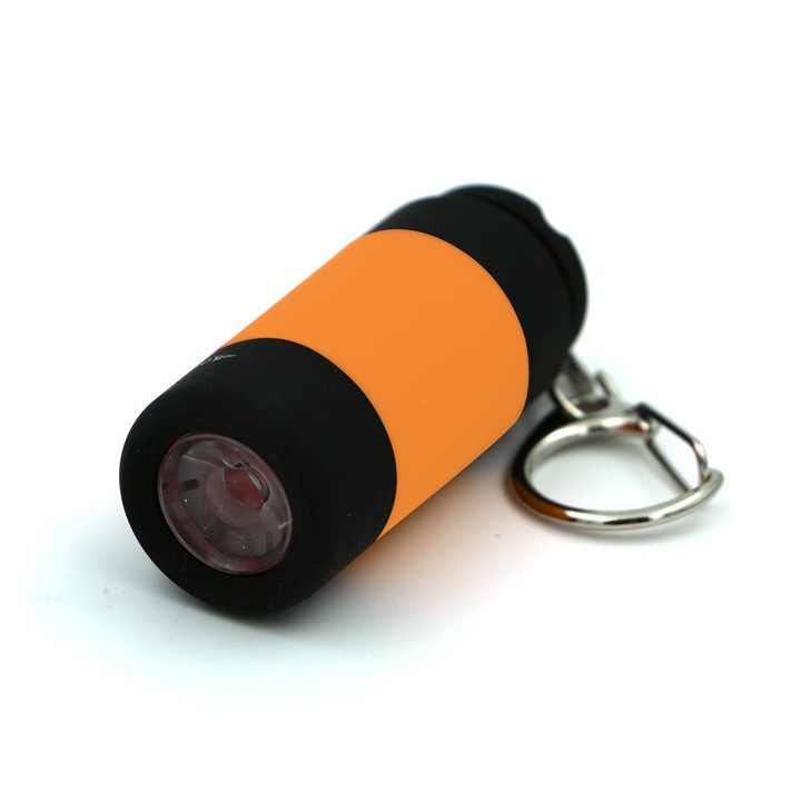 Lanterna Led Mini Torch 30 Reincarcabila Galbena, tip Breloc