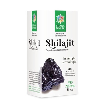 Shilajit, 60 capsule, Steaua Divina Shilajit, 60 capsule, Steaua Divina