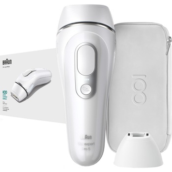 Epilator IPL Braun Silk-expert PRO 5 MBSEP5 , SensoAdapt™, 400.000 impulsuri, 10 niveluri de intensitate, corp si fata, cap de precizie, Trusa premium de calatorie, Alb Epilator IPL Braun Silk-expert PRO 5 MBSEP5 , SensoAdapt™, 400.000 impulsuri, 10 niveluri de intensitate, corp si fata, cap de precizie, Trusa premium de calatorie, Alb