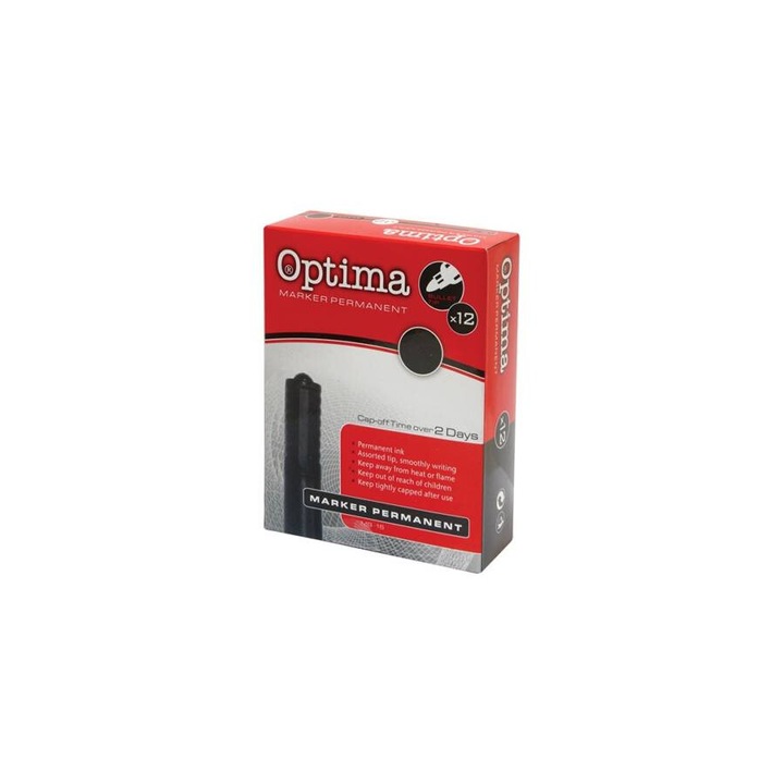 Alkoholos marker OPTIMA kerek fekete