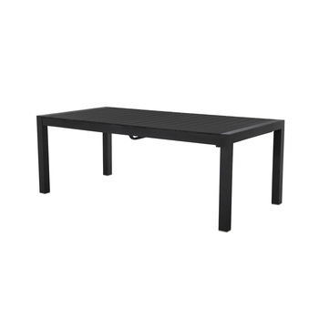Masa de gradina extensibila, Living Outdoor Johan, 205-275 x 100 cm, negru Masa de gradina extensibila, Living Outdoor Johan, 205-275 x 100 cm, negru