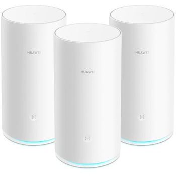 Sistem Wi-Fi Mesh Huawei WS5800-20 (3-pack), AC2200 Tri-band, Quad-core 1.4 GHz CPU, 256MB RAM, Huawei Share, cu acoperire completa pentru casa Sistem Wi-Fi Mesh Huawei WS5800-20 (3-pack), AC2200 Tri-band, Quad-core 1.4 GHz CPU, 256MB RAM, Huawei Share, cu acoperire completa pentru casa