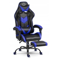scaun de birou si gaming smart gamers cu sustinere lombara suport pentru picioare roti de cauciuc inaltime ajustabila spatar care se inclina negrualbastru imagen 48_0_
0