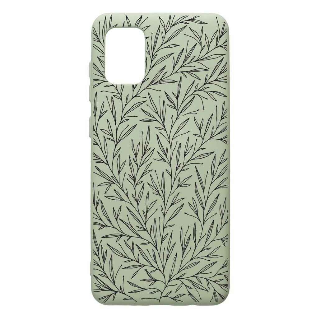 Husa de protectie Samsung Galaxy A71, Leaf, silicon, cu interiorul din material textil, protectie camera, Beryl, PGR17