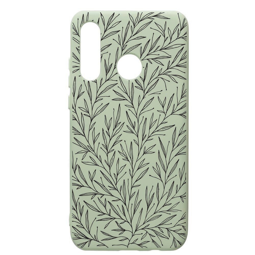 Husa de protectie Huawei P30 Lite, Leaf, silicon, cu interiorul din material textil, protectie camera, Beryl, PGR17