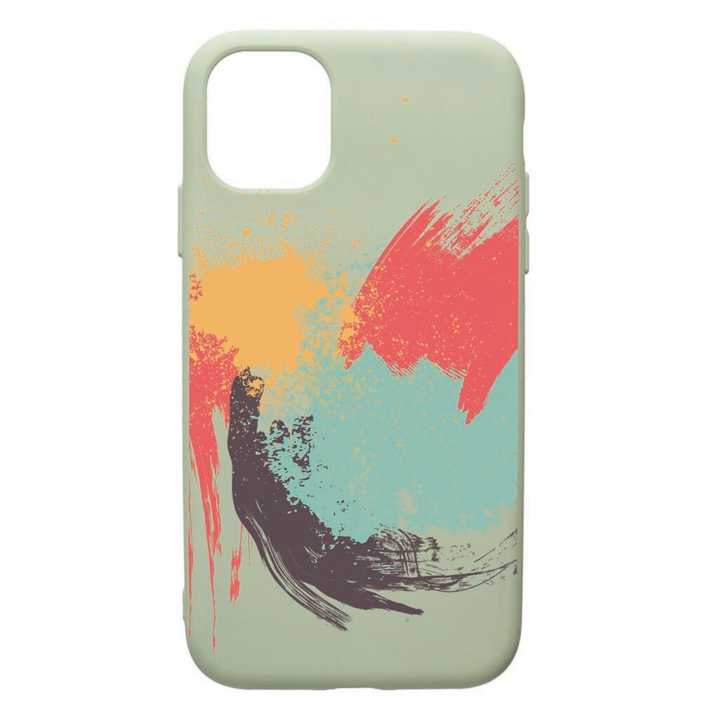 Husa de protectie Apple iPhone 12 Mini, Painting, silicon, cu interiorul din material textil, protectie camera, Beryl, PGR44