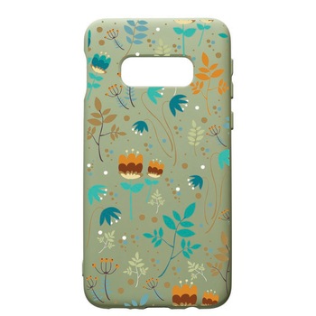 Husa de protectie Samsung Galaxy S10, Spring, silicon, cu interiorul din material textil, protectie camera, Beryl, PGR28 Husa de protectie Samsung Galaxy S10, Spring, silicon, cu interiorul din material textil, protectie camera, Beryl, PGR28