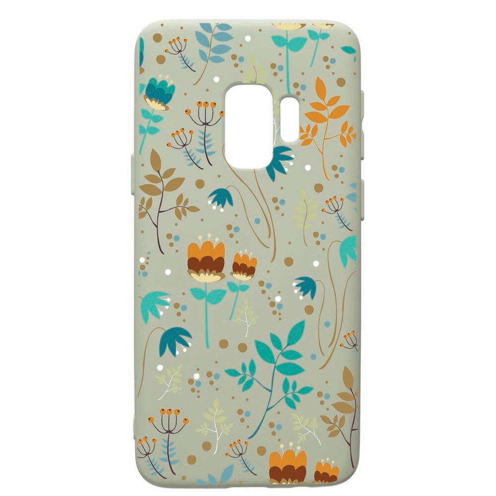 Husa de protectie Samsung Galaxy S9, Spring, silicon, cu interiorul din material textil, protectie camera, Beryl, PGR28