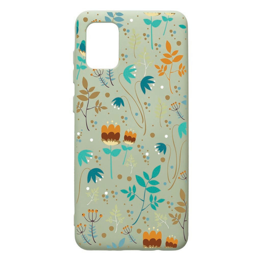 Husa de protectie Samsung Galaxy A71, Spring, silicon, cu interiorul din material textil, protectie camera, Beryl, PGR28