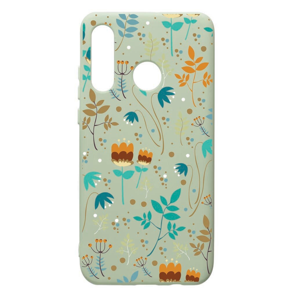 Husa de protectie Huawei P40 Lite E / Y7p, Spring, silicon, cu interiorul din material textil, protectie camera, Beryl, PGR28