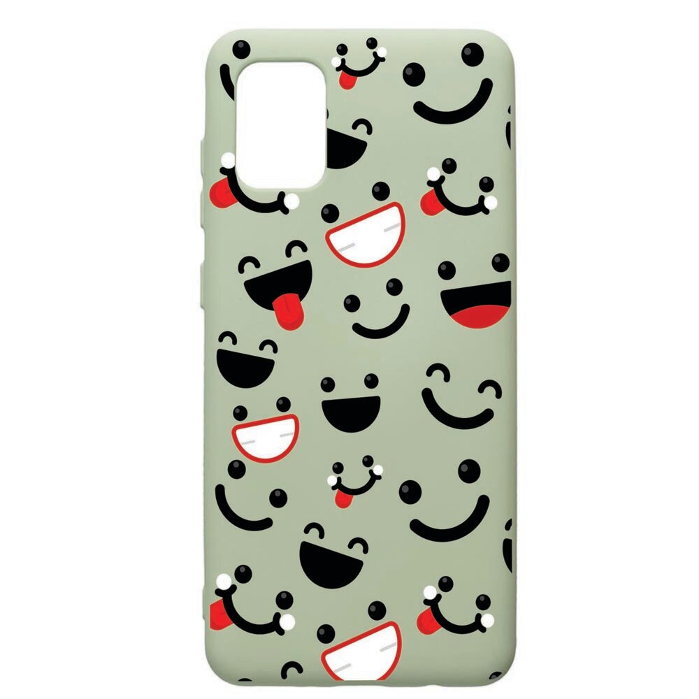 Husa de protectie Samsung Galaxy A71, Emotions, silicon, cu interiorul din material textil, protectie camera, Beryl, PGR32