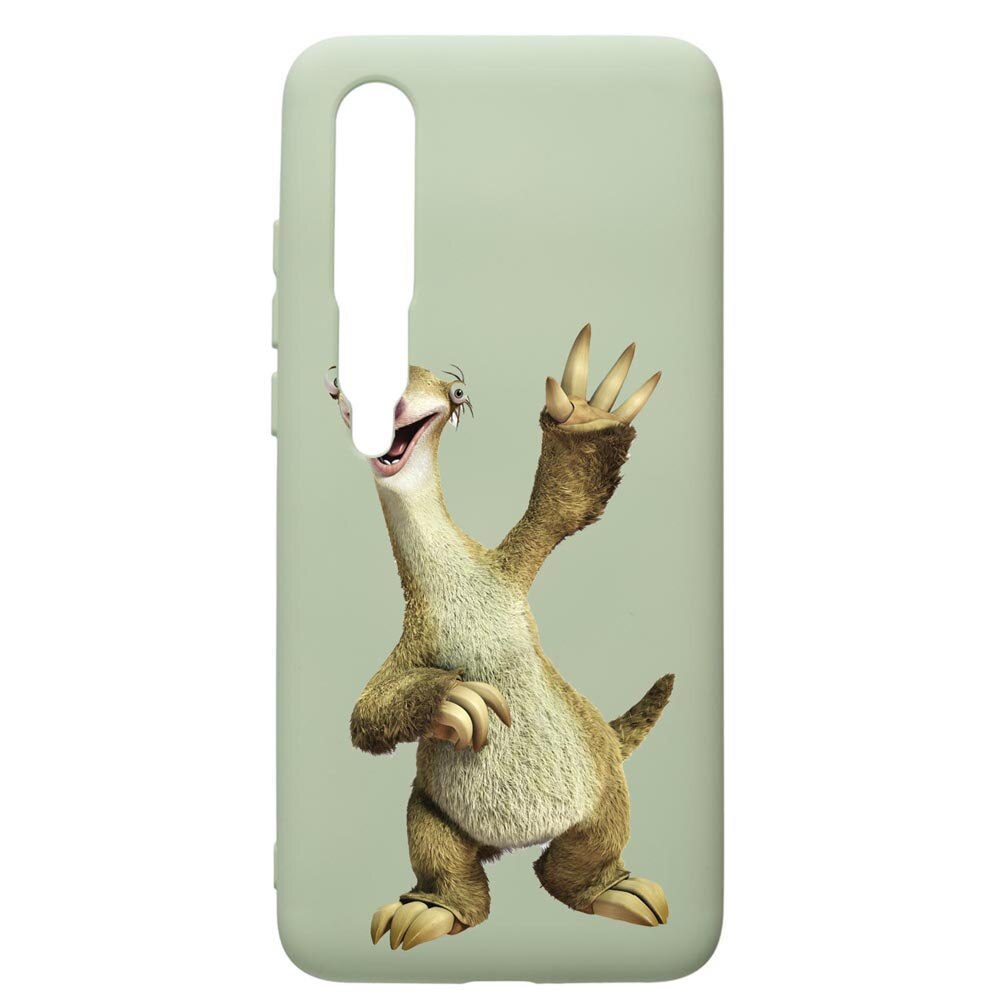 Husa de protectie Xiaomi Mi 10 / Mi 10 Pro, Ice Age Sid, silicon, cu interiorul din material textil, protectie camera, Beryl, PGR24