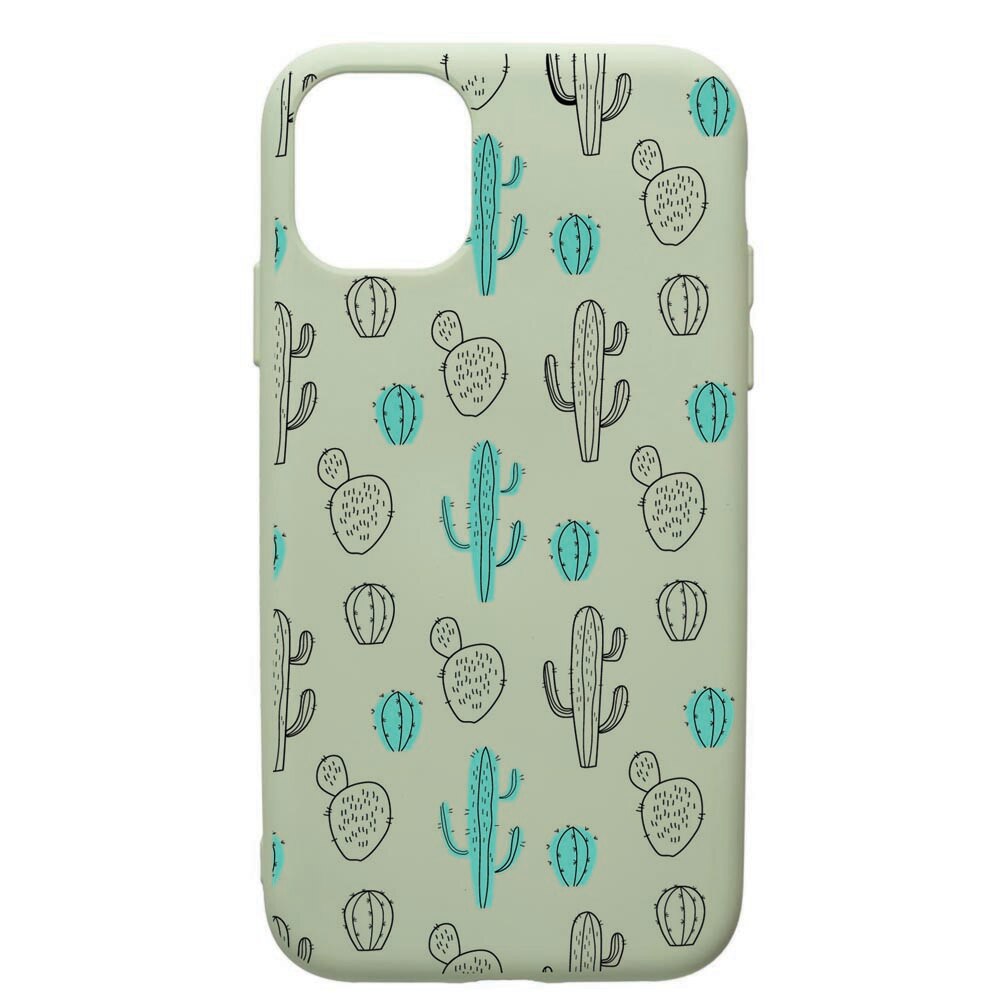 Husa de protectie Apple iPhone 11 Pro, Cactus, silicon, cu interiorul din material textil, protectie camera, Beryl, PGR84