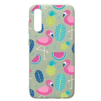 Husa de protectie Samsung Galaxy A70, Flamingo, silicon, cu interiorul din material textil, protectie camera, Beryl, PGR91 Husa de protectie Samsung Galaxy A70, Flamingo, silicon, cu interiorul din material textil, protectie camera, Beryl, PGR91