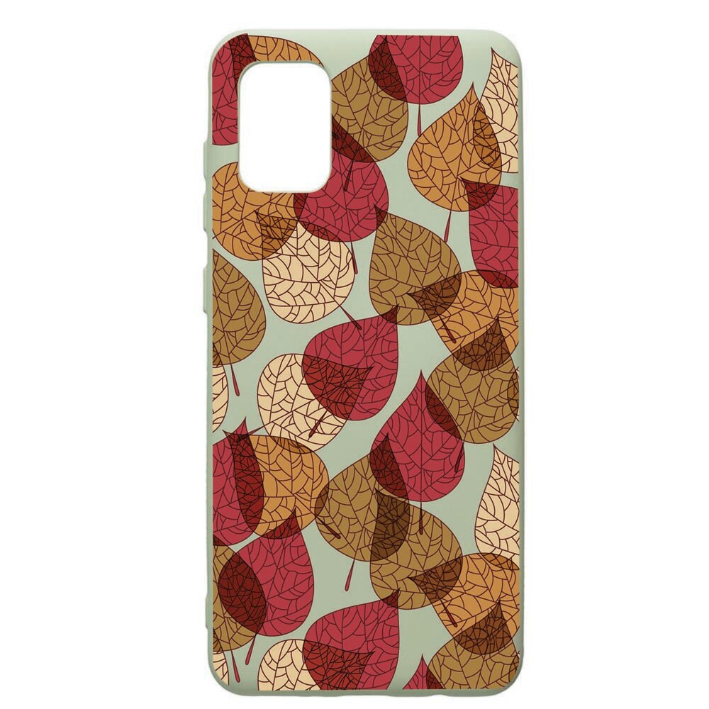 Husa de protectie Samsung Galaxy A71, Feathers, silicon, cu interiorul din material textil, protectie camera, Beryl, PGR98