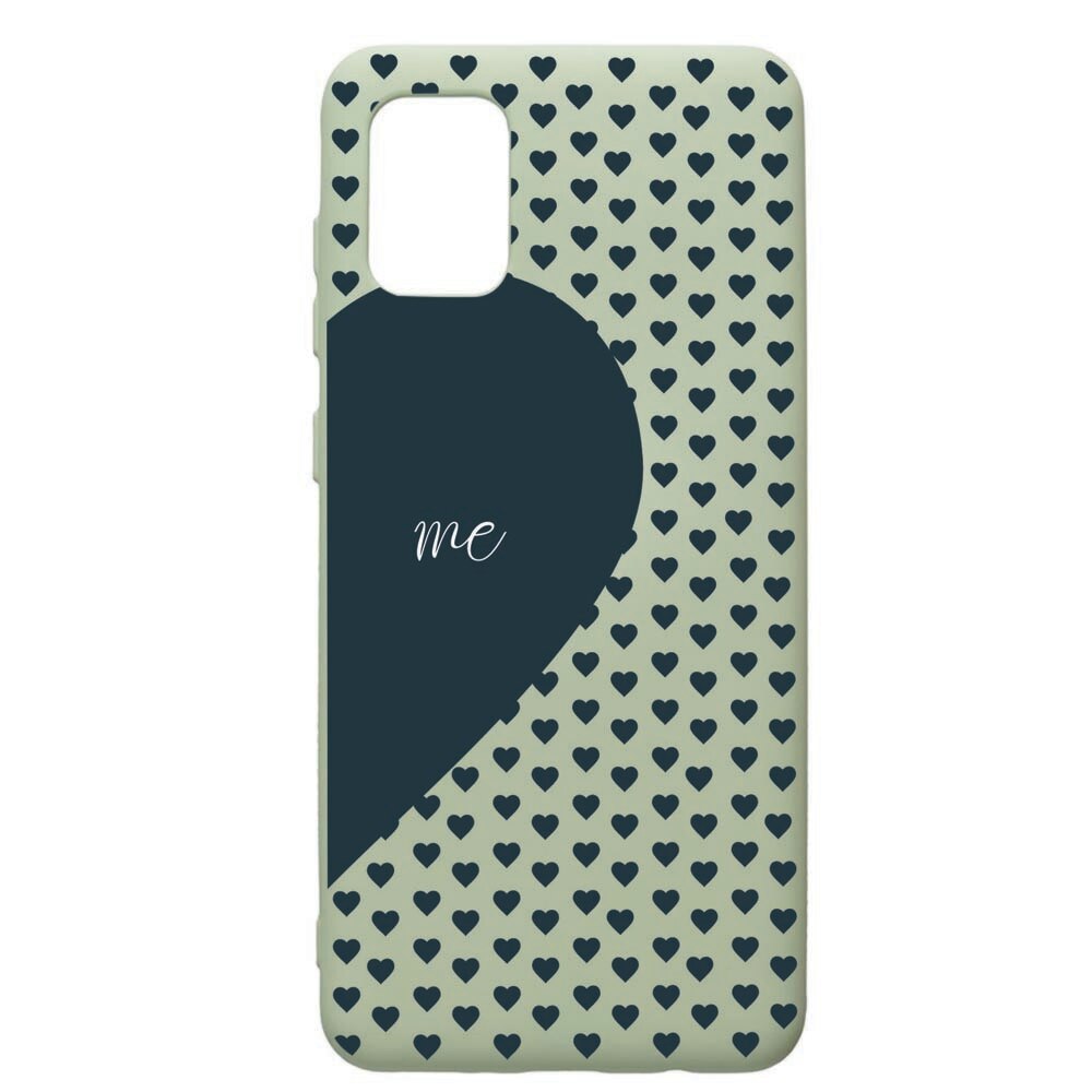 Husa de protectie Samsung Galaxy A71, Love Me, silicon, cu interiorul din material textil, protectie camera, Beryl, PGR100