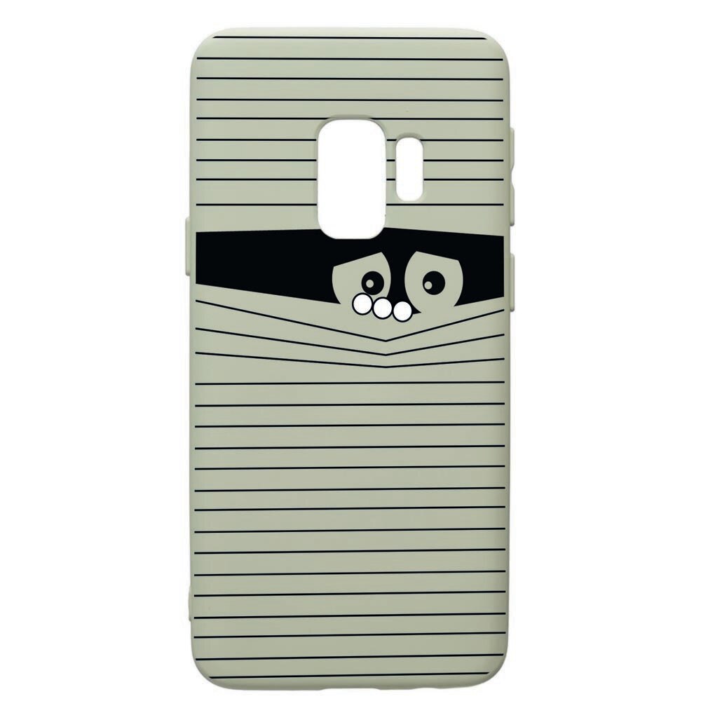 Husa de protectie Samsung Galaxy S9, Look Back, silicon, cu interiorul din material textil, protectie camera, Beryl, PGR38