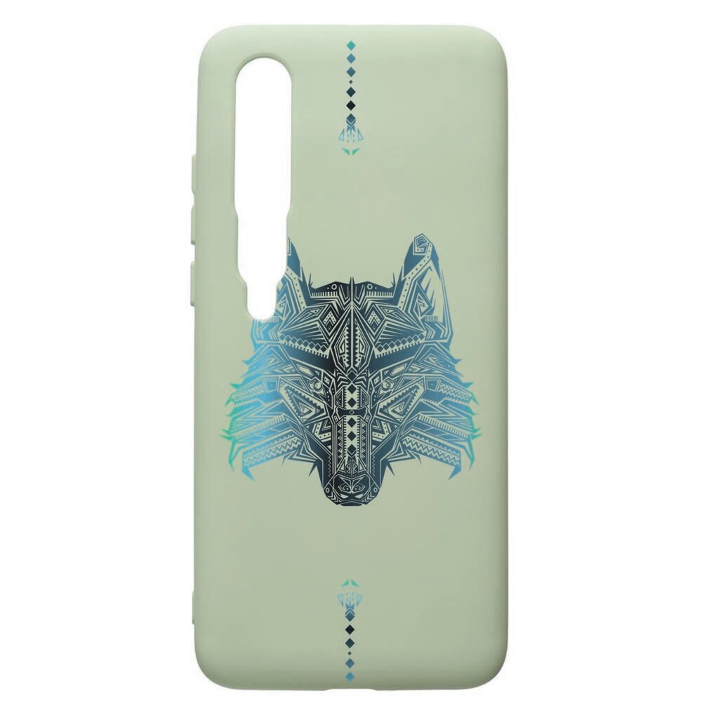 Husa de protectie Xiaomi Mi 10 / Mi 10 Pro, Wolf, silicon, cu interiorul din material textil, protectie camera, Beryl, PGR50
