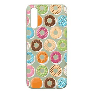 Husa de protectie Samsung Galaxy A70, Donuts, silicon, cu interiorul din material textil, protectie camera, Beryl, PGR66 Husa de protectie Samsung Galaxy A70, Donuts, silicon, cu interiorul din material textil, protectie camera, Beryl, PGR66