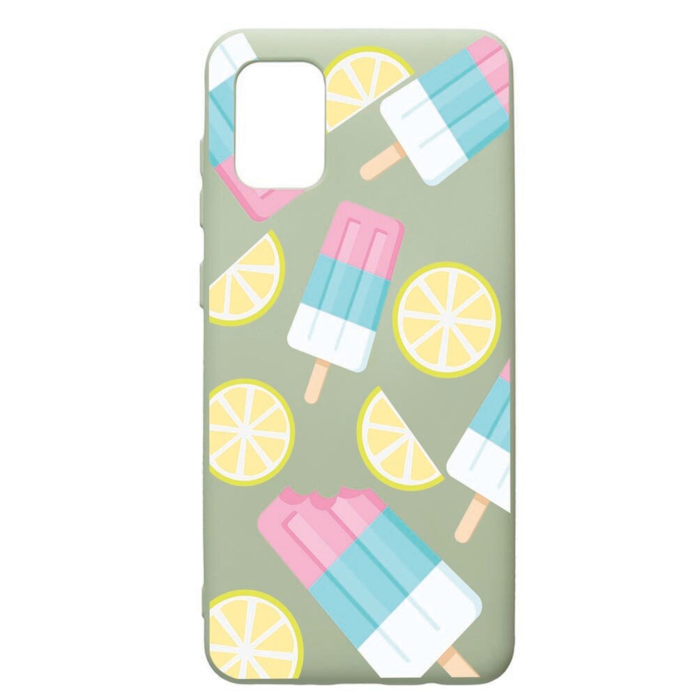 Husa de protectie Samsung Galaxy A71, Ice Cream, silicon, cu interiorul din material textil, protectie camera, Beryl, PGR65