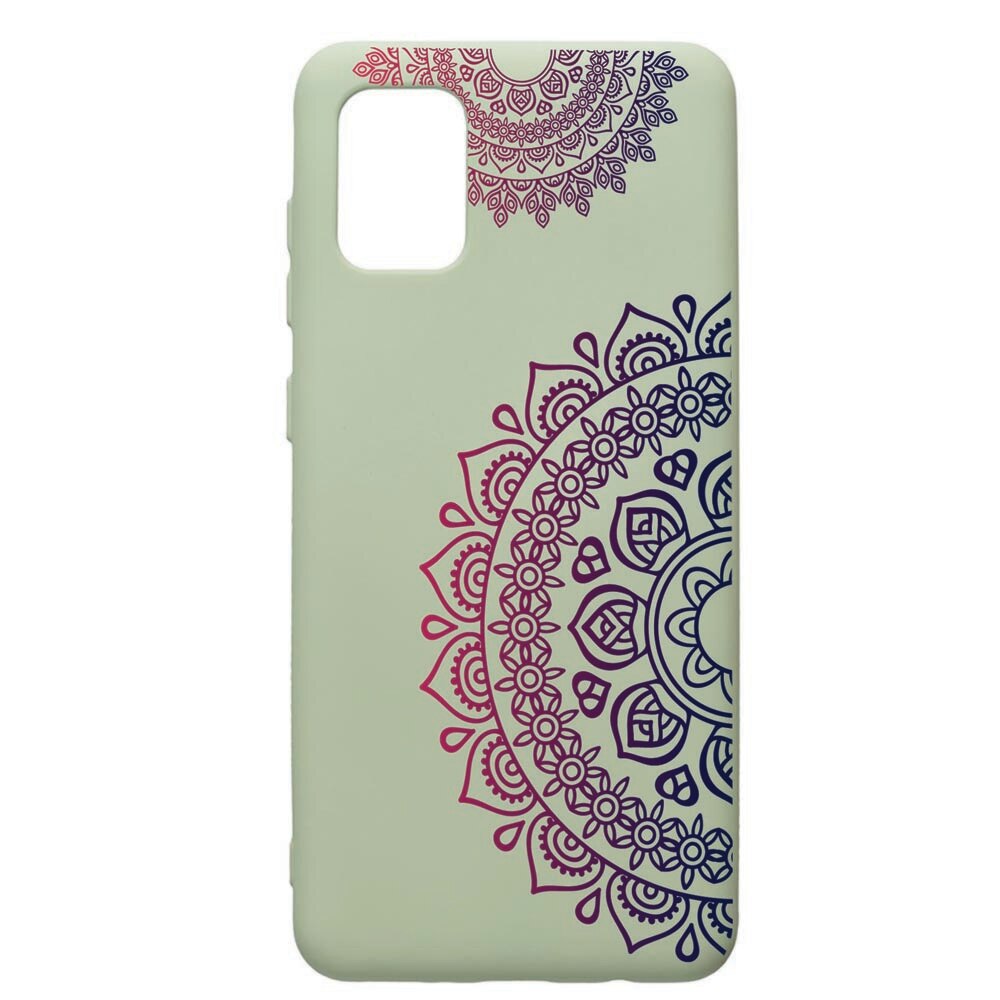 Husa de protectie Samsung Galaxy A71, Lace Color, silicon, cu interiorul din material textil, protectie camera, Beryl, PGR63